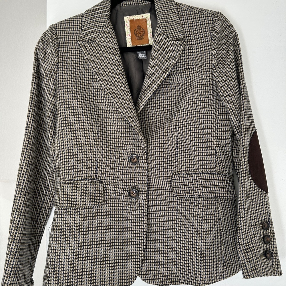 Preppy riding blazer houndstooth size XS / 2